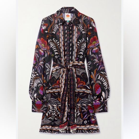 FARM RIO
CLASSIC GARDEN LONG SLEEVE MINI DRESS - SHIRT DRESS - Picture 1 of 6